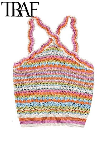 women's tanks camis traf summer fashion vintage knitted women halter cami tanks sleeveless backless hollow out female short crop y2k 23, White
women's tanks camis traf summer fashion vintage knitted women halter cami tanks sleeveless backless hollow out female short crop y2k 23, White
