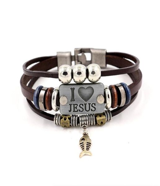 i love jesus charm bracelets vintage fish pendant christian multilayer leather bracelets for men women bangle kka19052186887, Golden;silver
i love jesus charm bracelets vintage fish pendant christian multilayer leather bracelets for men women bangle kka19052186887, Golden;silver
