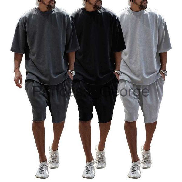 men's tracksuits men's suits loose tshirts and shorts summer fashion trendy clothing x0627, Gray
men's tracksuits men's suits loose tshirts and shorts summer fashion trendy clothing x0627, Gray