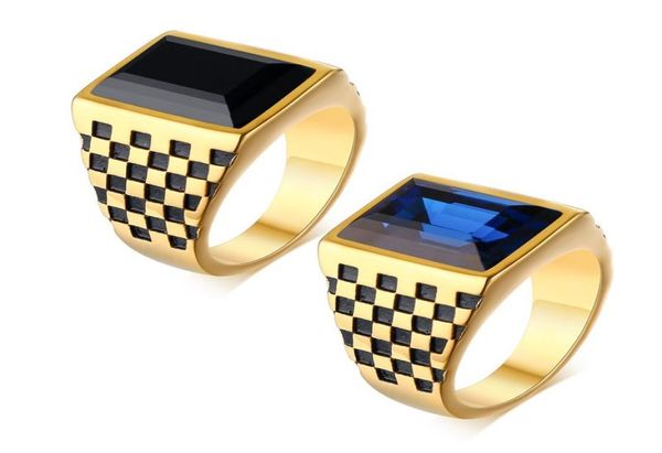 mens large square blue black stone ring stainless steel signet ring with checkerboard design male aneis masculinos anillos2005326, Slivery;golden
mens large square blue black stone ring stainless steel signet ring with checkerboard design male aneis masculinos anillos2005326, Slivery;golden