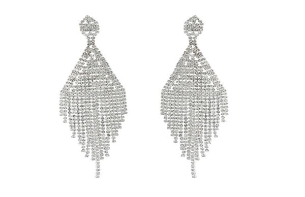 fashion diamond dropshaped with bright full rhinestone tassel drop dangle earrings for women wedding gift9711300, Silver 
fashion diamond dropshaped with bright full rhinestone tassel drop dangle earrings for women wedding gift9711300, Silver