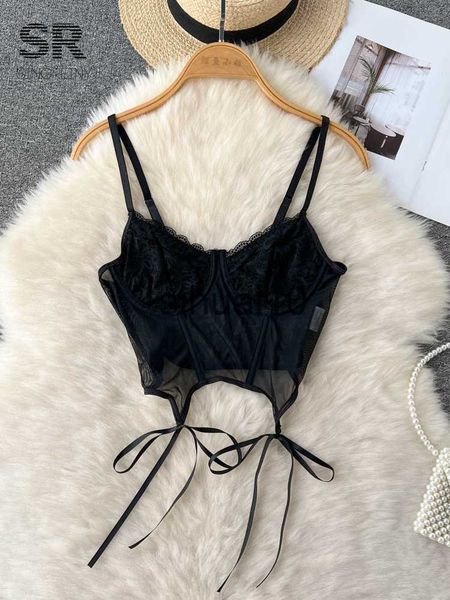 women's t-shirt singreiny patchwork lace crop women strap summer backless mesh bra outwear slim bustier streetwear short camisole j2306, White
women's t-shirt singreiny patchwork lace crop women strap summer backless mesh bra outwear slim bustier streetwear short camisole j2306, White