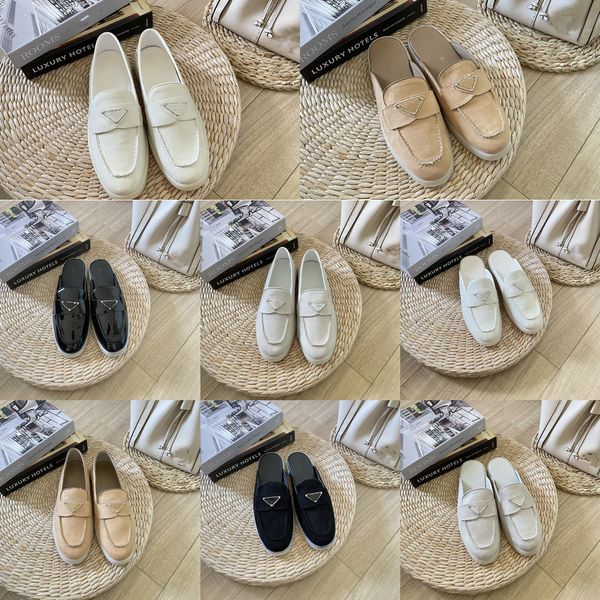2023 new designer slippers suede leather mules flats monolith women men's loafers metal triangle buckle comfortable casual shoe patent, Black
2023 new designer slippers suede leather mules flats monolith women men's loafers metal triangle buckle comfortable casual shoe patent, Black