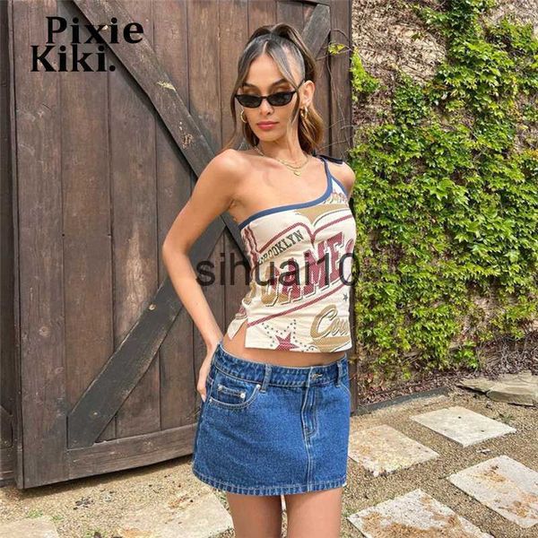 women's t-shirt pixiekiki y2k style letter print one shoulder crop camisole streetwear summer clothes cute graphic tank p94-bz10 j2306, White
women's t-shirt pixiekiki y2k style letter print one shoulder crop camisole streetwear summer clothes cute graphic tank p94-bz10 j2306, White