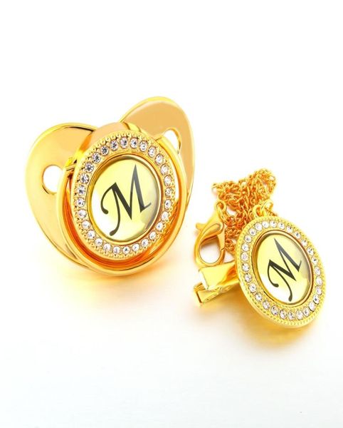 initials letter gold newborn pacifiers and pacifier clip baby silicone nipple soother baby chupetes 018 months lj2011106729148
initials letter gold newborn pacifiers and pacifier clip baby silicone nipple soother baby chupetes 018 months lj2011106729148