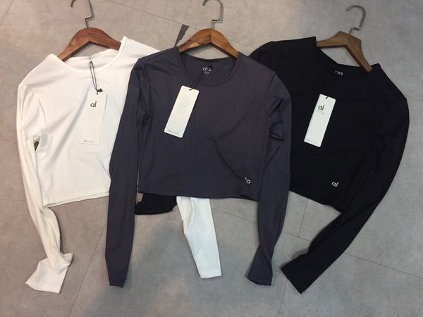 al*o#1 women casual yoga t shirts quick dry sports long sleeve t-shirt female