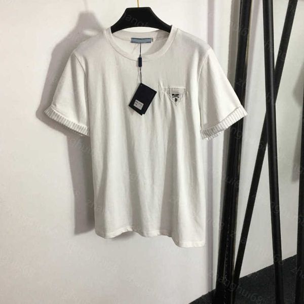 23ss tee womens t-shirt womens designer clothing round neck pure cotton triangle embroidered letter striped short sleeve t-shirt womens clot, White
23ss tee womens t-shirt womens designer clothing round neck pure cotton triangle embroidered letter striped short sleeve t-shirt womens clot, White