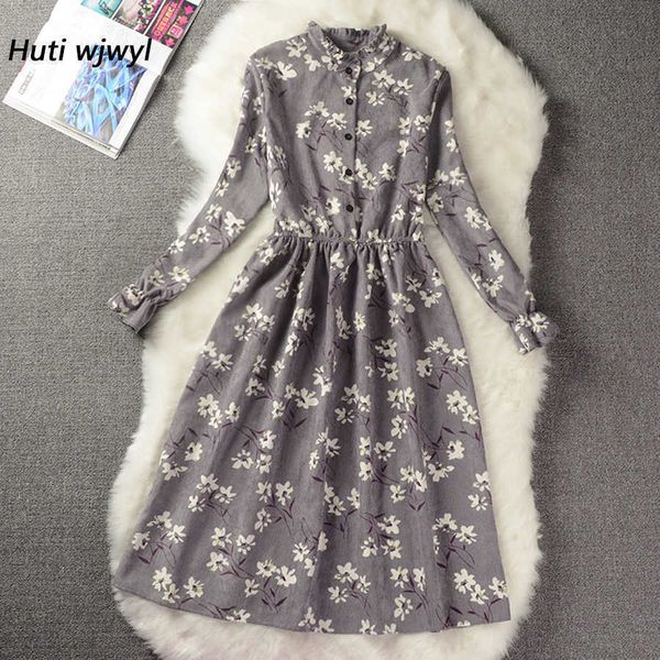 corduroy high elastic waist vintage dress autumn winter women full sleeve floral midi bodycon party vestido 25 colors 210611, Black;gray
corduroy high elastic waist vintage dress autumn winter women full sleeve floral midi bodycon party vestido 25 colors 210611, Black;gray