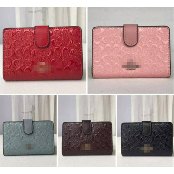 f25937 zip wallet debossed signature leather women fold over purse short card coin purse, Red;black
f25937 zip wallet debossed signature leather women fold over purse short card coin purse, Red;black