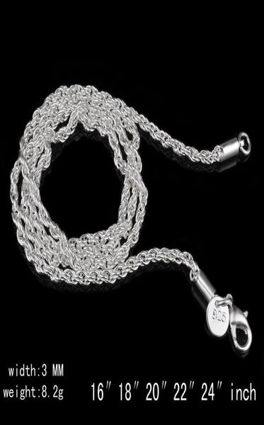 new 3mm ed rope chains for women men 925 sterling silver choker necklaces jewelry in bulk 1630 inches7242216
new 3mm ed rope chains for women men 925 sterling silver choker necklaces jewelry in bulk 1630 inches7242216
