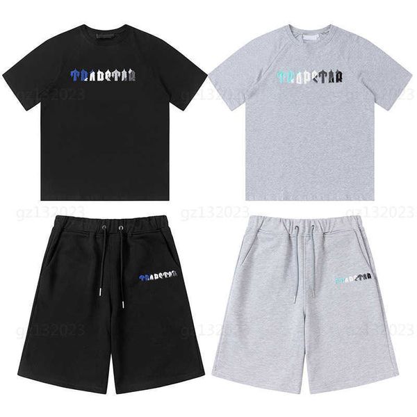 mens short sets designer tracksuit trapstar gradient letters towel embroidered short-sleeved round neck tshirt daily sports shorts suit summ, Gray
mens short sets designer tracksuit trapstar gradient letters towel embroidered short-sleeved round neck tshirt daily sports shorts suit summ, Gray