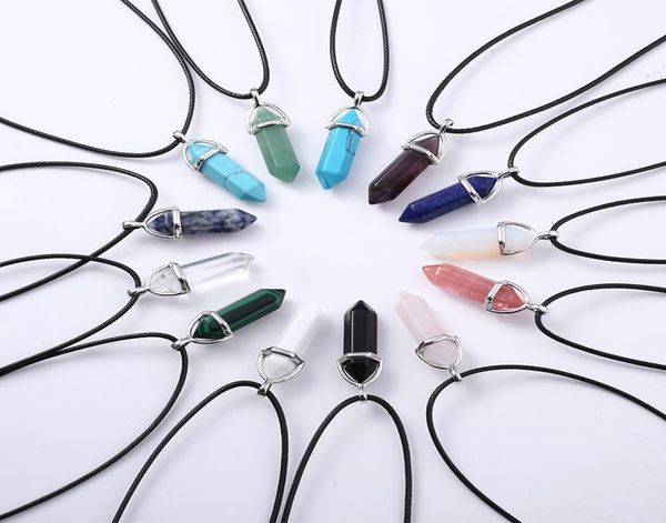 30 colors leather chains real raw gem pendant pink purple crystal bullet reiki point chakra natural stone necklace women jewelry5452909, Silver
30 colors leather chains real raw gem pendant pink purple crystal bullet reiki point chakra natural stone necklace women jewelry5452909, Silver