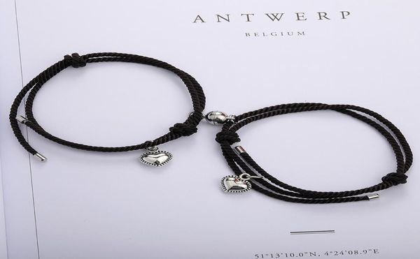 lucky rope couple bracelet red black rope knot braided magnetic buckle heart charm bracelets friendship jewelry9761539, Golden;silver
lucky rope couple bracelet red black rope knot braided magnetic buckle heart charm bracelets friendship jewelry9761539, Golden;silver