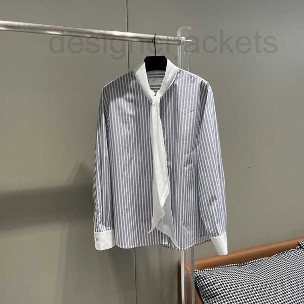 women's blouses & shirts designer 2023 spring/summer new commuter style sweet temperament slim reduced age contrast ribbon striped shir, White
women's blouses & shirts designer 2023 spring/summer new commuter style sweet temperament slim reduced age contrast ribbon striped shir, White
