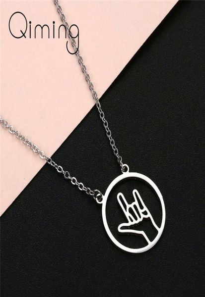 round sign language gesture men hip hop rock band vintage necklace for women pendant necklaces gift2058143, Silver
round sign language gesture men hip hop rock band vintage necklace for women pendant necklaces gift2058143, Silver