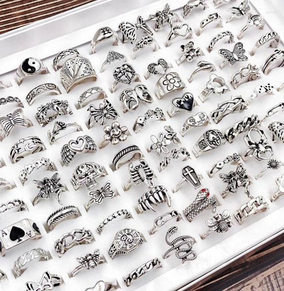 cluster rings 50100pcslot hip hop vintage for women whole punk heart flower skull butterfly tai chi finger ring jewelry part2765888, Golden;silver
cluster rings 50100pcslot hip hop vintage for women whole punk heart flower skull butterfly tai chi finger ring jewelry part2765888, Golden;silver