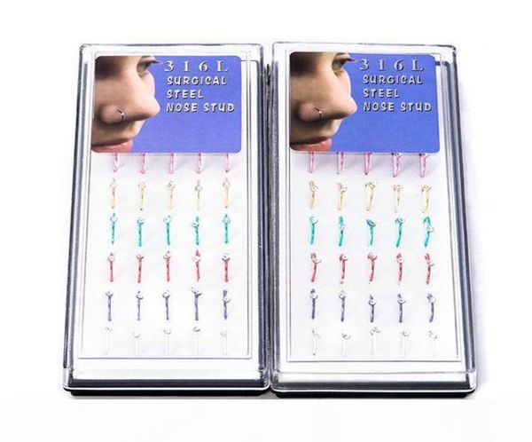 316l stainless steel hoop nose ring 40pcs each box cz gemstone body jewelry piercing nose stud gold nose rings4615963, Silver
316l stainless steel hoop nose ring 40pcs each box cz gemstone body jewelry piercing nose stud gold nose rings4615963, Silver