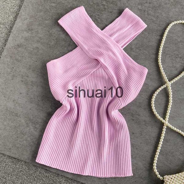 women's t-shirt 2022 summer sleeveless tshirts women crossed v-neck slim tank girl short solid t-shirt camisole tees j230627, White
women's t-shirt 2022 summer sleeveless tshirts women crossed v-neck slim tank girl short solid t-shirt camisole tees j230627, White