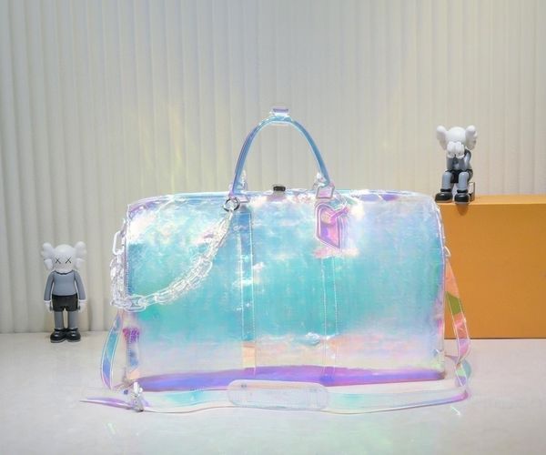 new aurora colorful crystal travel bag large tote bag with cool and transparent exterior, huge internal capacity 50cm * 29cm * 23cm
new aurora colorful crystal travel bag large tote bag with cool and transparent exterior, huge internal capacity 50cm * 29cm * 23cm