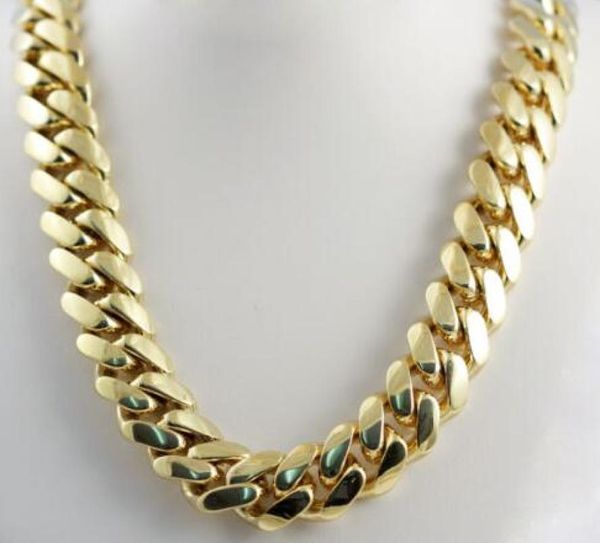 14k yellow gold plated men039s heavy miami cuban chain necklace 24quot 14mm4314708, Silver
14k yellow gold plated men039s heavy miami cuban chain necklace 24quot 14mm4314708, Silver