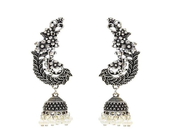 vintage style with carved flower drop dangle earrings zamak gypsy indian bells long tassel statement earrings for women boho jewel4231854, Silver
vintage style with carved flower drop dangle earrings zamak gypsy indian bells long tassel statement earrings for women boho jewel4231854, Silver