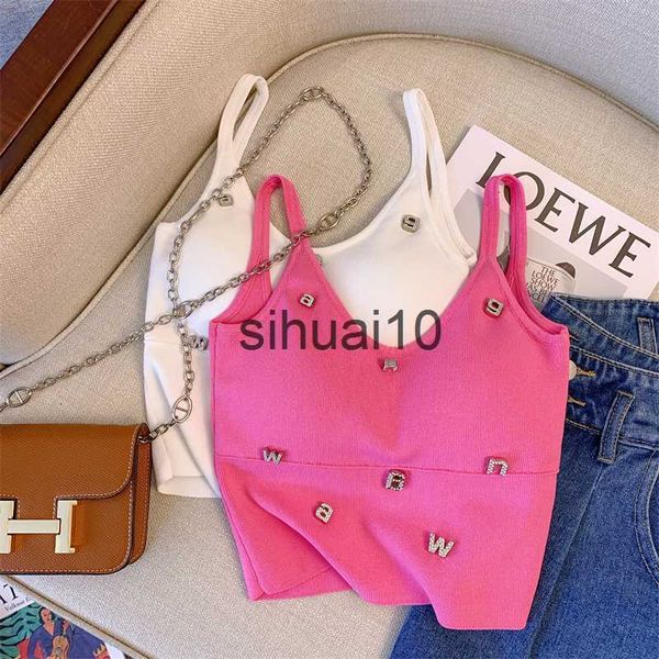 women's t-shirt temperament girl camisole 2023 new spring summer pink sleeveless tank letters rhinestone elegant women strap camis j230, White
women's t-shirt temperament girl camisole 2023 new spring summer pink sleeveless tank letters rhinestone elegant women strap camis j230, White
