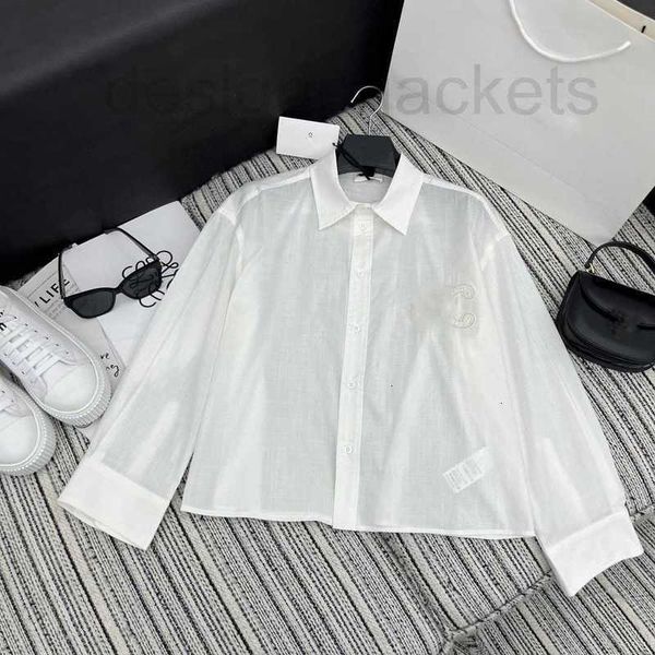 women's blouses & shirts designer 23 summer new academy style simple fashionable age reducing embroidery burnt triumphal arch polo shir, White
women's blouses & shirts designer 23 summer new academy style simple fashionable age reducing embroidery burnt triumphal arch polo shir, White