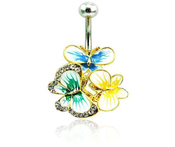 fashion belly button rings stainless steel barbell white rhinestone multicolor enamel butterfly navel rings body piercing jewelry7119500, Silver
fashion belly button rings stainless steel barbell white rhinestone multicolor enamel butterfly navel rings body piercing jewelry7119500, Silver