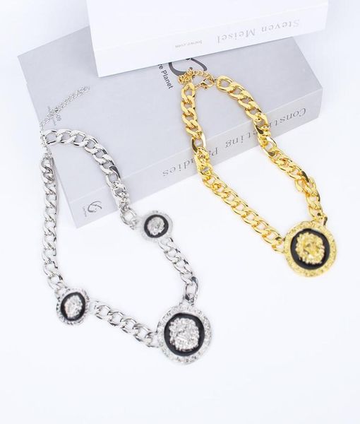 chokers fashion lion heads pendants necklaces punk gold color chain men necklace statement girl hip hop alloy jewelry collar5576416, Golden;silver
chokers fashion lion heads pendants necklaces punk gold color chain men necklace statement girl hip hop alloy jewelry collar5576416, Golden;silver