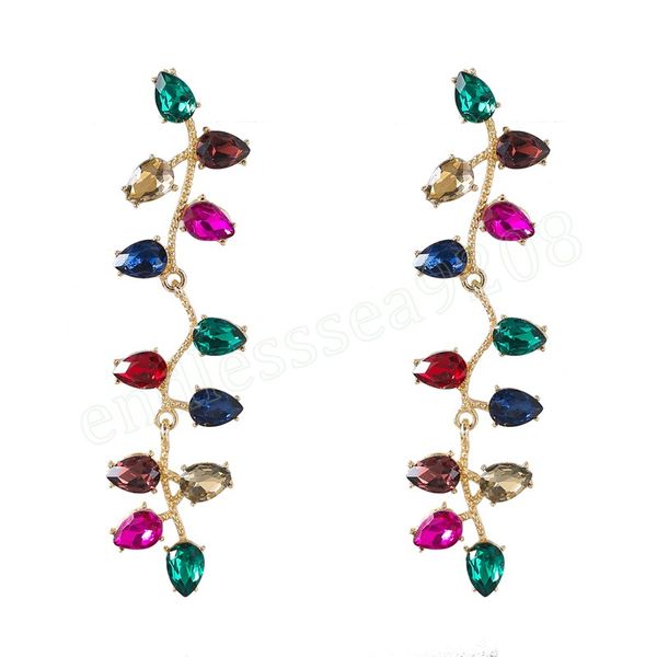 fashion metal rhinestone long leaf flower earrings girl creative dangle earrings party accessories, Silver
fashion metal rhinestone long leaf flower earrings girl creative dangle earrings party accessories, Silver