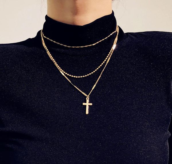 simple fashion jewelry gold plated pendant double chain cross charm choker necklaces pendants for women gothic collares9119443, Golden;silver
simple fashion jewelry gold plated pendant double chain cross charm choker necklaces pendants for women gothic collares9119443, Golden;silver