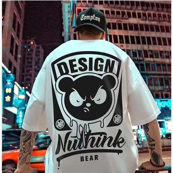 men t shirt designer clothes male short sleeve bear print t-shirt summer loose cotton t-shirts half sleeve casual fashion large size t-shirt, White;black
men t shirt designer clothes male short sleeve bear print t-shirt summer loose cotton t-shirts half sleeve casual fashion large size t-shirt, White;black