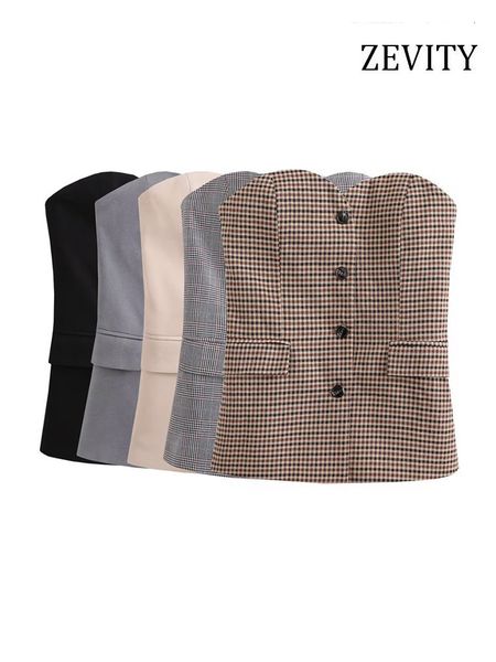 women's tanks camis zevity women fashion with flap strapless bustier vintage backless button-up female y2k crop tank mujer ls3660 2306, White
women's tanks camis zevity women fashion with flap strapless bustier vintage backless button-up female y2k crop tank mujer ls3660 2306, White