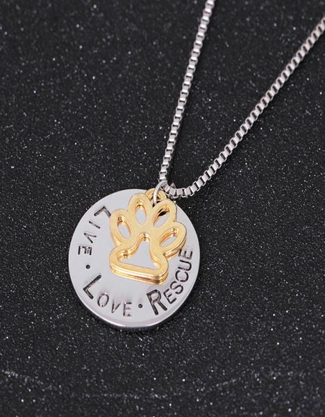 love necklace angel pet simple necklace lovers lettering live love rescue gold paw claw pendant necklace4439706, Silver
love necklace angel pet simple necklace lovers lettering live love rescue gold paw claw pendant necklace4439706, Silver