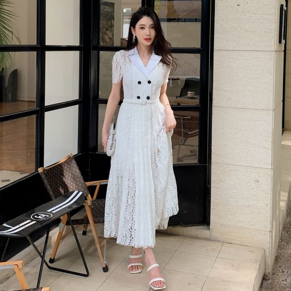 auth s-elf portrait two piece white chiffon exquisite embroidered hollow collar short sleeve dress, Black;gray
auth s-elf portrait two piece white chiffon exquisite embroidered hollow collar short sleeve dress, Black;gray