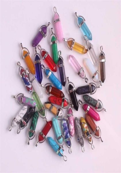 24pcslot healing point chakra pendants hexagonal quartz crystals bullet shape stone diy pendulum beads for jewelry making 206701955, Silver
24pcslot healing point chakra pendants hexagonal quartz crystals bullet shape stone diy pendulum beads for jewelry making 206701955, Silver