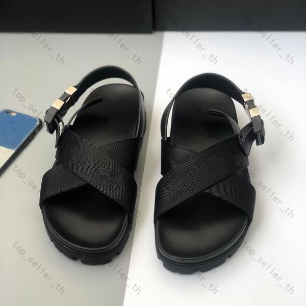 brushed leather nylon crisscross sandals designer sandal men summer buckle slides with box, Black
brushed leather nylon crisscross sandals designer sandal men summer buckle slides with box, Black