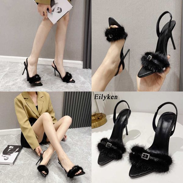 summer sandals new slingback pointed toe women faux fur nightclub stripper high heels shoes 230511, Black
summer sandals new slingback pointed toe women faux fur nightclub stripper high heels shoes 230511, Black