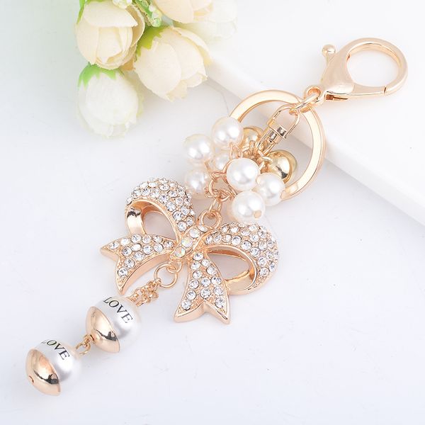 creative new alloy bow shape full diamond keychain women's fashion bag hanging accessories, Blue
creative new alloy bow shape full diamond keychain women's fashion bag hanging accessories, Blue