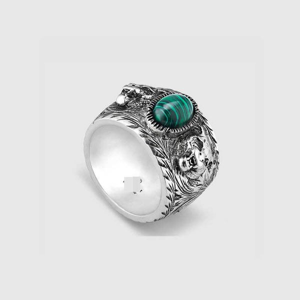 sterling silver tiger head green enamel ring small number of vintage senior male and female lovers' pair rings
sterling silver tiger head green enamel ring small number of vintage senior male and female lovers' pair rings