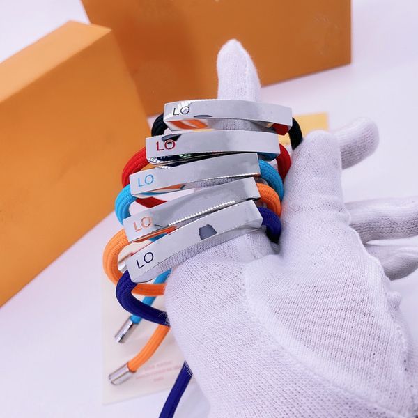 with box designers charm bracelets 5colors rope women men luxury bracelets steel charms letter stamp fashion bangles, Golden;silver
with box designers charm bracelets 5colors rope women men luxury bracelets steel charms letter stamp fashion bangles, Golden;silver
