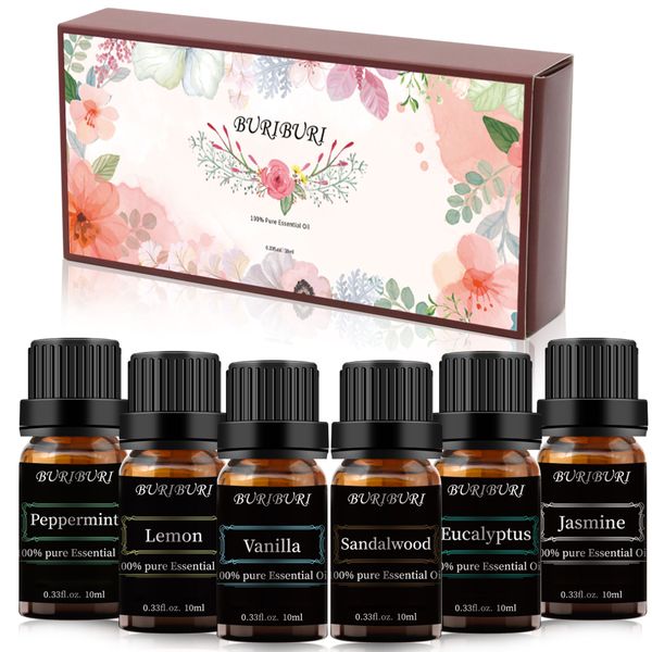 buriburi pure essential oil set - 6 aromatherapy - 10ml (lemon, vanilla, sandalwood, eucalyptus, jasmine, peppermint))
buriburi pure essential oil set - 6 aromatherapy - 10ml (lemon, vanilla, sandalwood, eucalyptus, jasmine, peppermint))