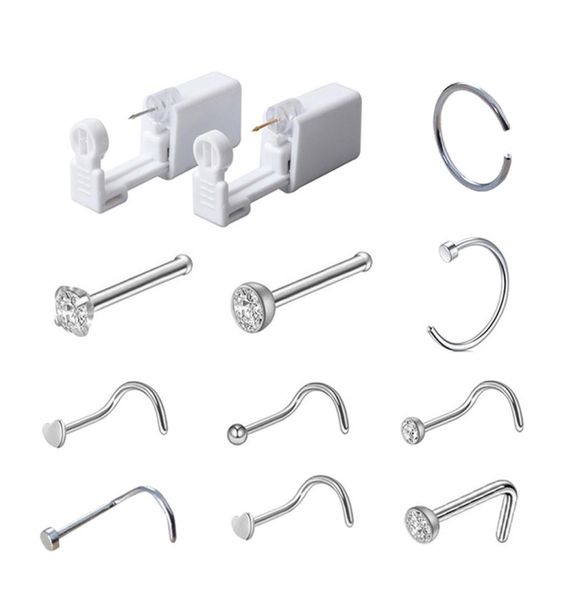 disposable safe sterile piercing unit for gem nose studs piercing gun piercer tool machine kit earring nose stud body jewelry9394530, Silver
disposable safe sterile piercing unit for gem nose studs piercing gun piercer tool machine kit earring nose stud body jewelry9394530, Silver