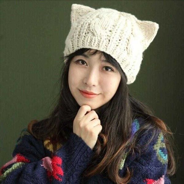 caps lovely ears knitted hat women solid color winter warm hats lady winter beanies casual wool caps r230627, Blue;gray
caps lovely ears knitted hat women solid color winter warm hats lady winter beanies casual wool caps r230627, Blue;gray