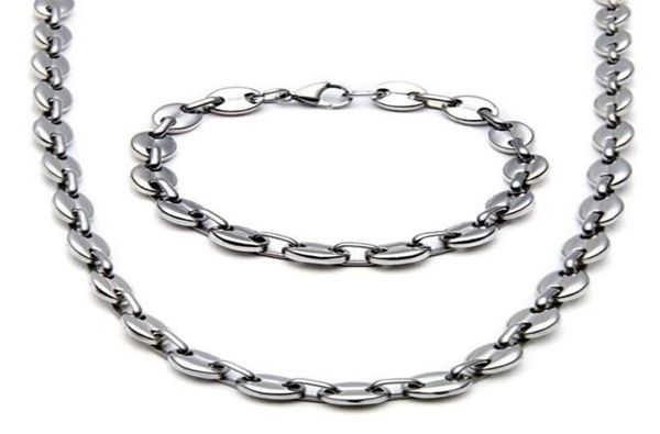 2020 new stainless steel jewelry necklace for men women coffee bean shape melon seed chain stainless steel choker necklace jewelry4909454, Silver
2020 new stainless steel jewelry necklace for men women coffee bean shape melon seed chain stainless steel choker necklace jewelry4909454, Silver