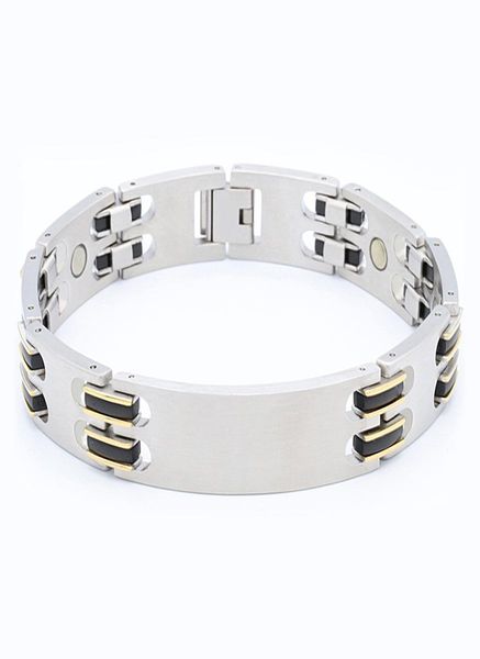 steel men039s stainless jewelry ecofriendly health bracelet vacuum ion plated ip gold color bracelet black silicone bangle2059127
steel men039s stainless jewelry ecofriendly health bracelet vacuum ion plated ip gold color bracelet black silicone bangle2059127