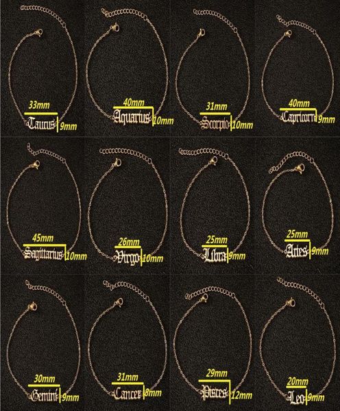 new stainless steel elegant star zodiac sign 12 constellations bracelet old english letter pendants chain bracelet jewelry birthda1280457, Black
new stainless steel elegant star zodiac sign 12 constellations bracelet old english letter pendants chain bracelet jewelry birthda1280457, Black