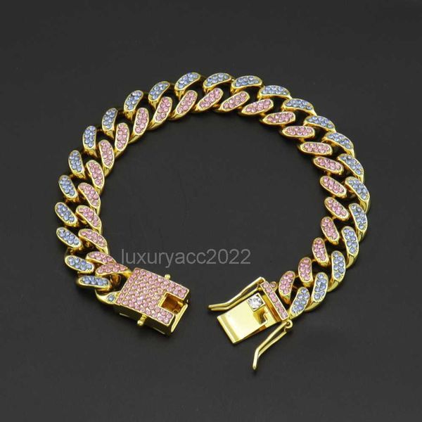 designer bracelet bangle 12mm hip-hop colorful full diamond cuban bracelet trendy men's buckle chain bracelet men's accessories, Black
designer bracelet bangle 12mm hip-hop colorful full diamond cuban bracelet trendy men's buckle chain bracelet men's accessories, Black