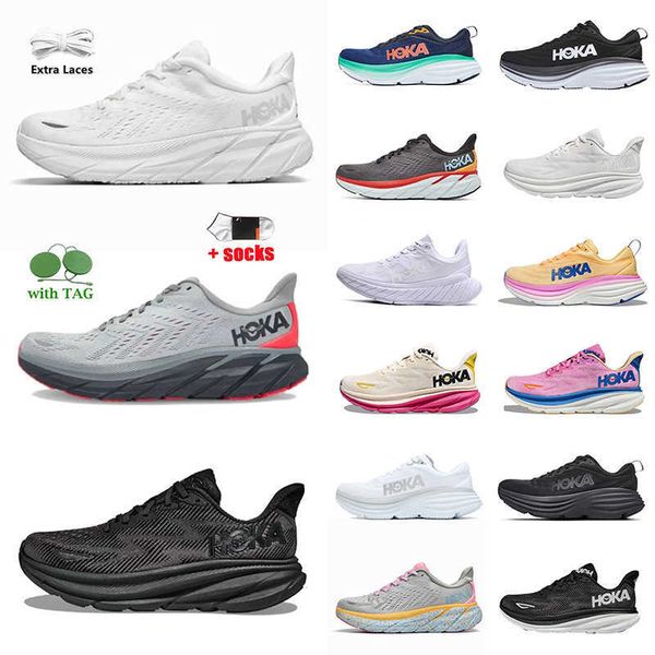 dhgate hoka clifton 8 9 hoka womens running shoes hoka shoes bondi 8 triple black white shark skin harbor mist seeweed brown designer sneake