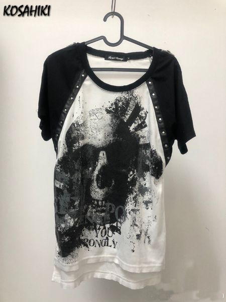 women's t-shirt kosahiki skull print women men t-shirt gothic harajuku rock style short sleeve t shirt punk streetwear y2k japanese dar, White
women's t-shirt kosahiki skull print women men t-shirt gothic harajuku rock style short sleeve t shirt punk streetwear y2k japanese dar, White